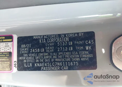 2022 Kia Stinger Gt1 из США, поврежденный, VIN KNAE45LC7N6111675